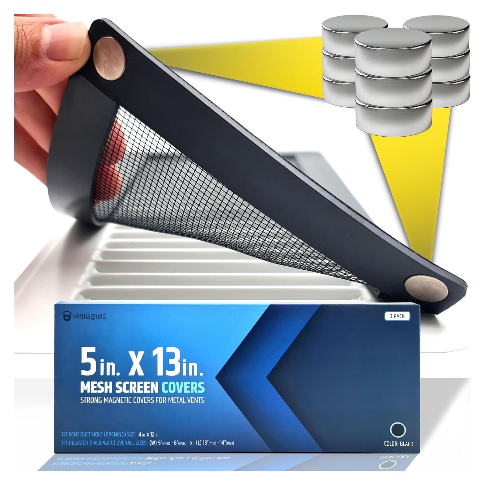 Cubiertas de Malla Magnética HMmagnets 5x13 cm - Paquete de 3
