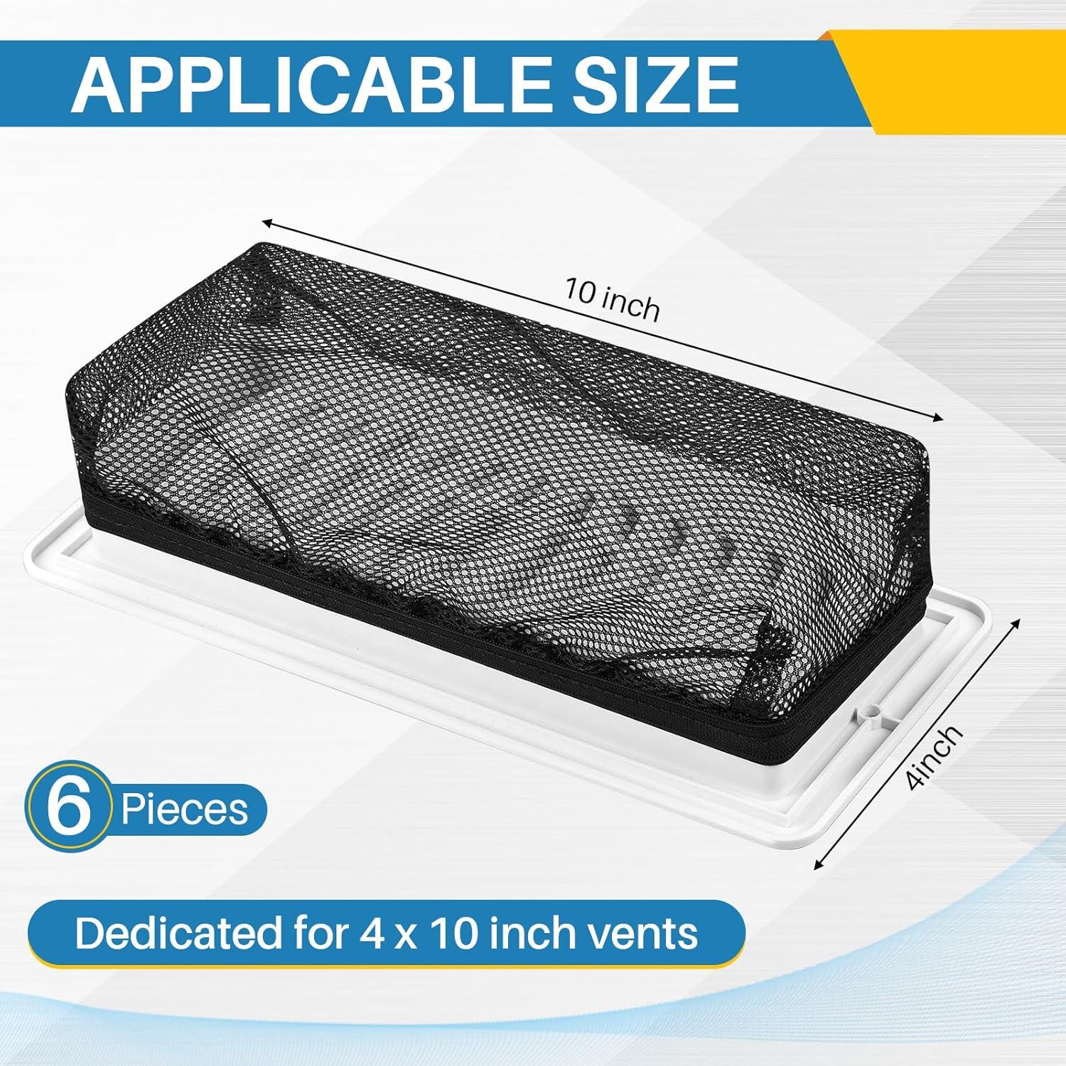 Zonon 6 Pcs Cubierta de Registro de Piso 10x25 cm Malla Ventilación