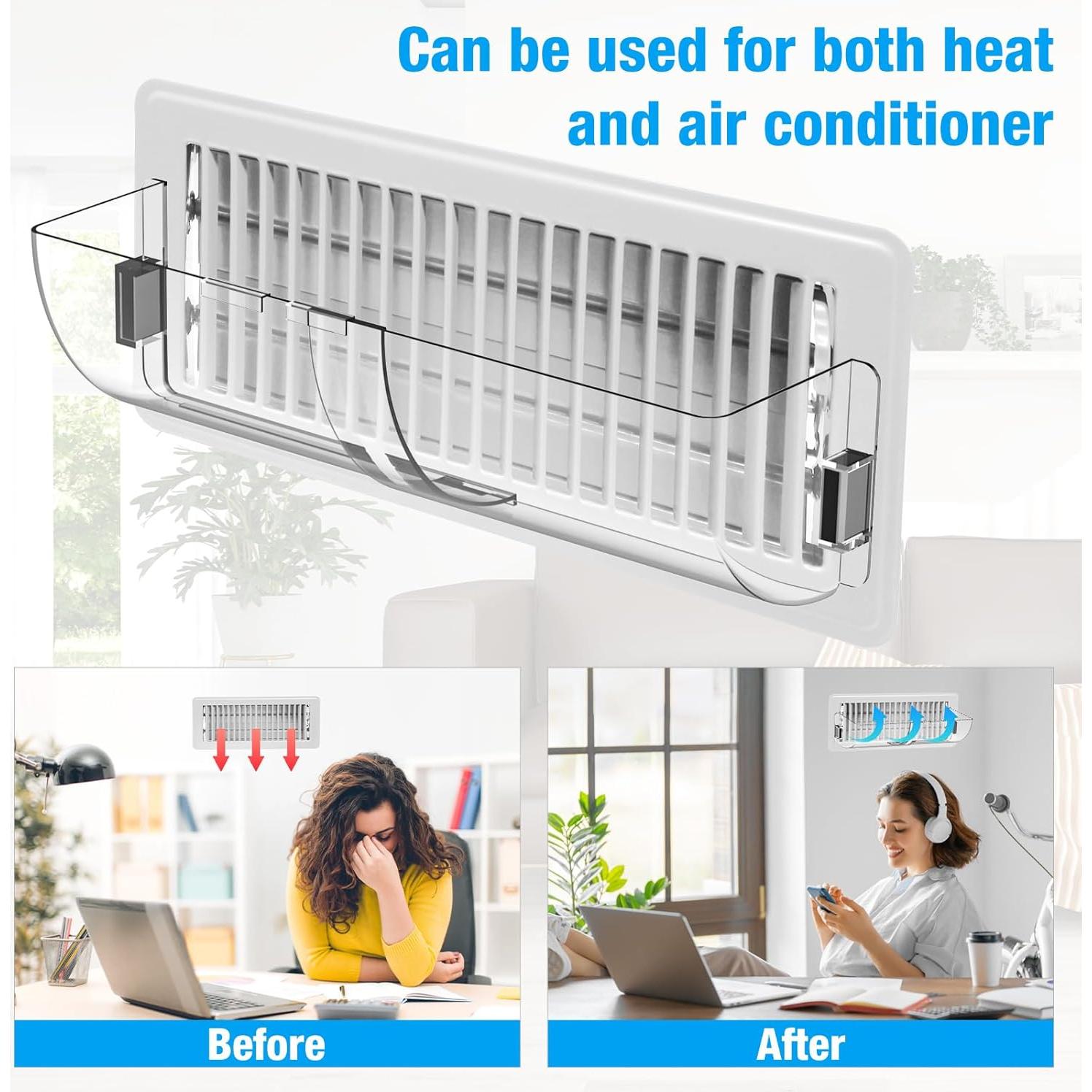 Deflector de Aire Ajustable CH24globall Claro 2Pack 25.4-35.6 cm