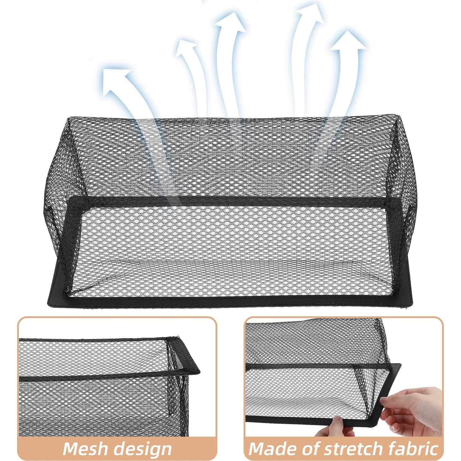6 Trampas de Ventilación de Piso Abeillo 10x25.4 cm Negro