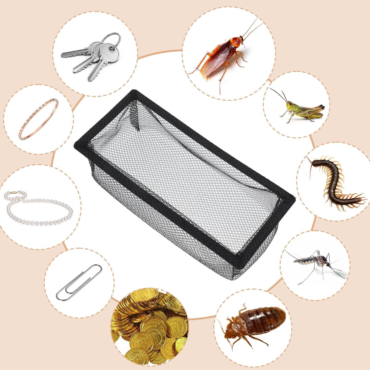 6 Trampas de Ventilación de Piso Abeillo 10x25.4 cm Negro