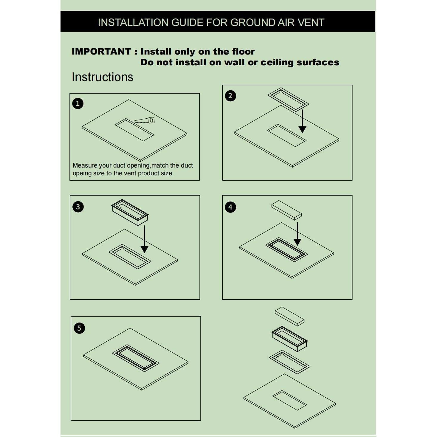 Registro de Piso Ventilación Moderna Zion 29x7.6cm Blanco