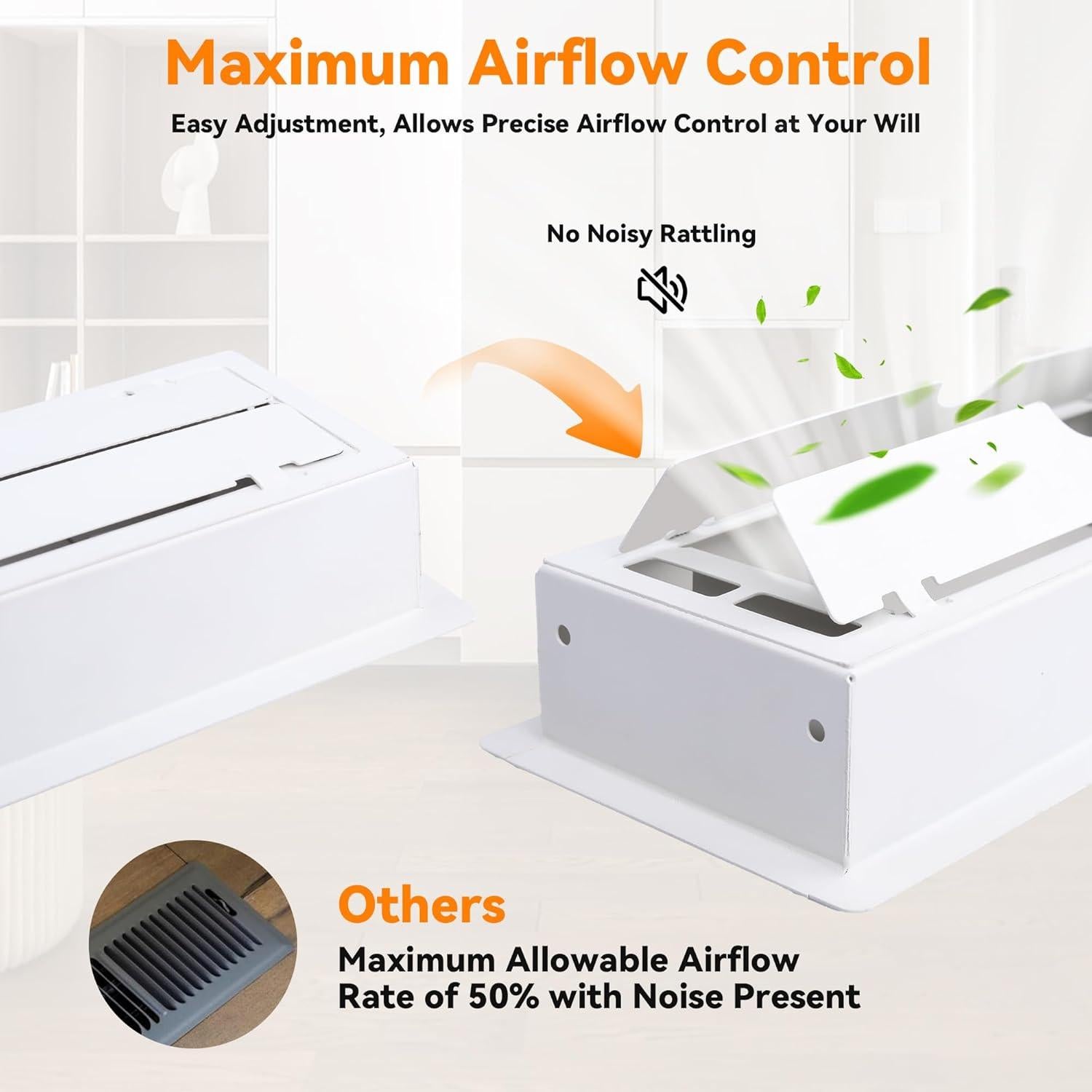 Registro de Piso Ventilación Moderna Zion 29x7.6cm Blanco