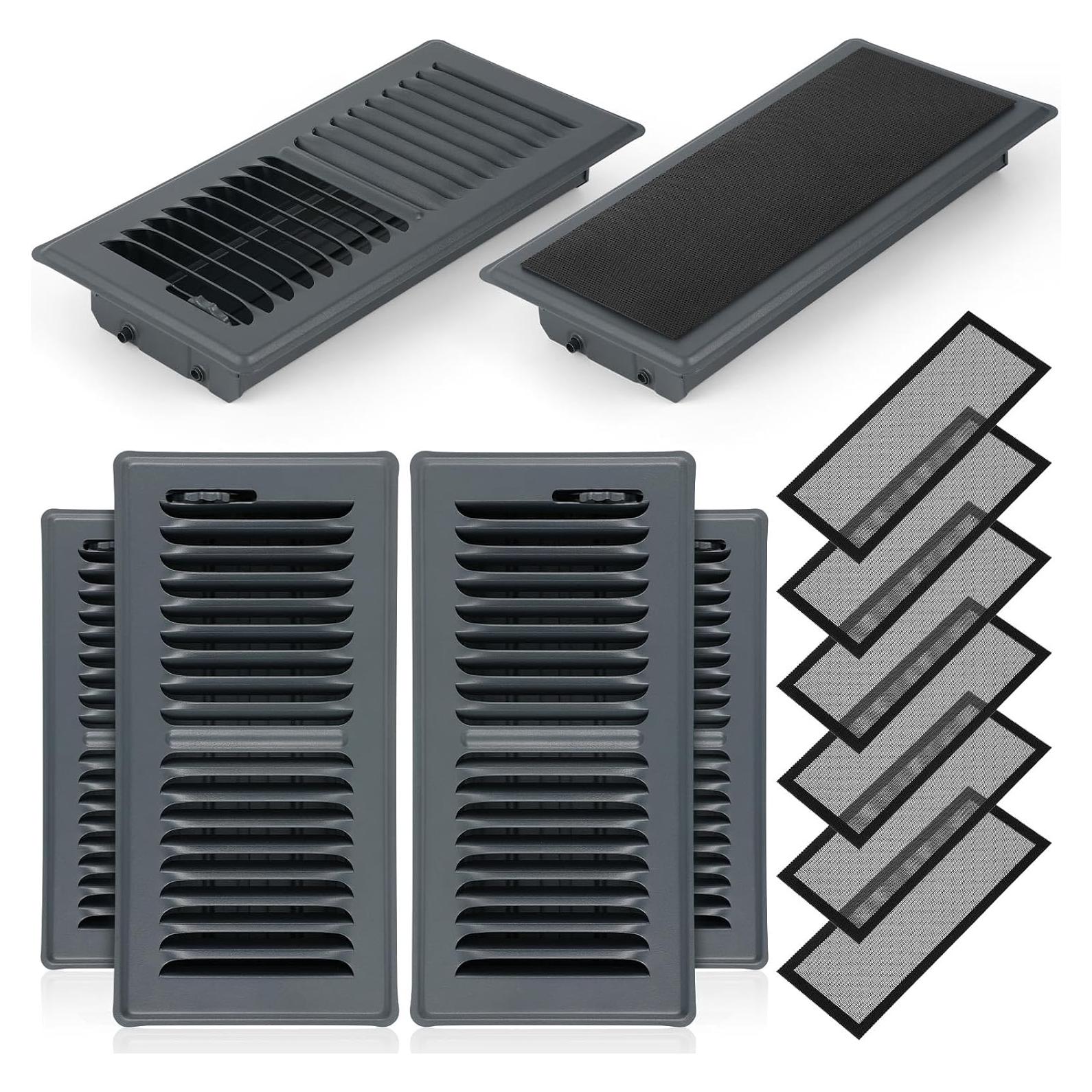 Set de 12 Rejillas de Ventilación de Piso Rossesay 10x25 cm