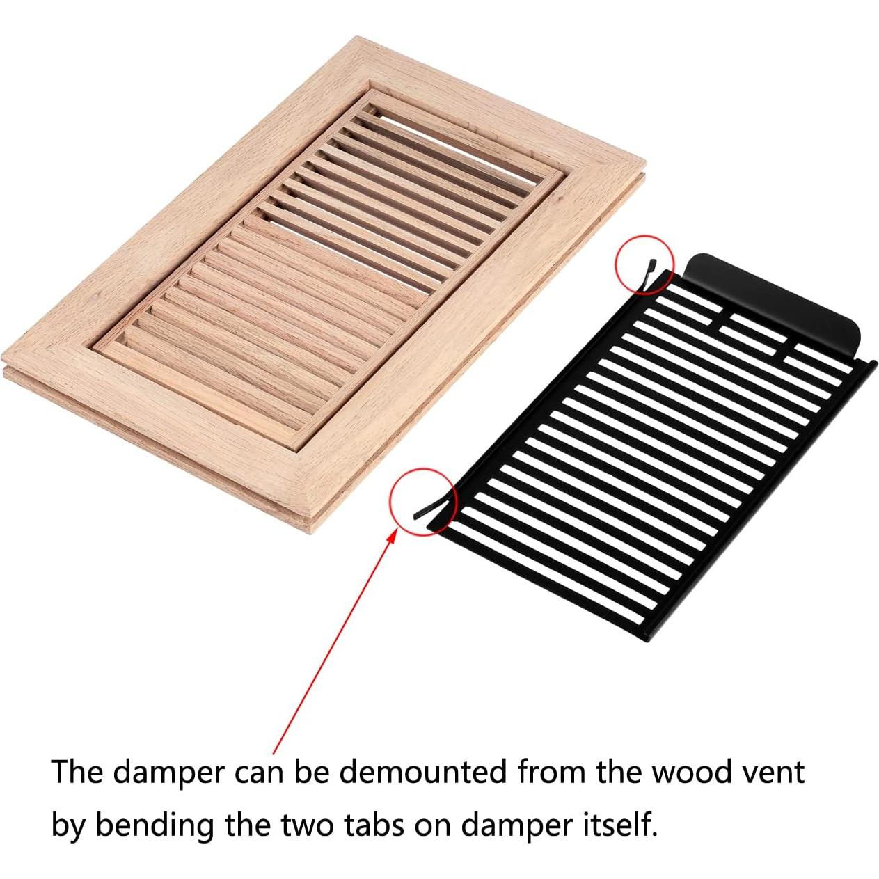 Registro de Piso Empotrado Homewell 6x12" Roble Rojo Sin Acabado