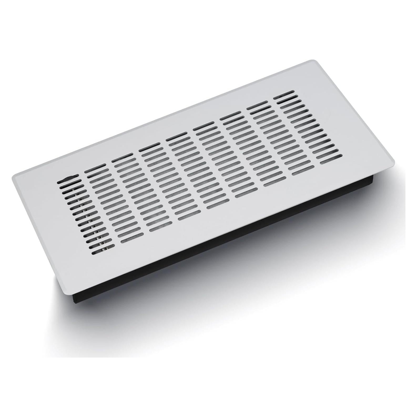 Registro de Piso 10 cm x 25 cm IQCGZ Plata y Negro