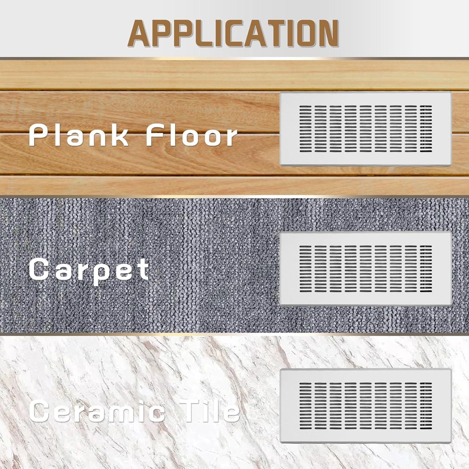 Registro de Piso 10 cm x 25 cm IQCGZ Plata y Negro