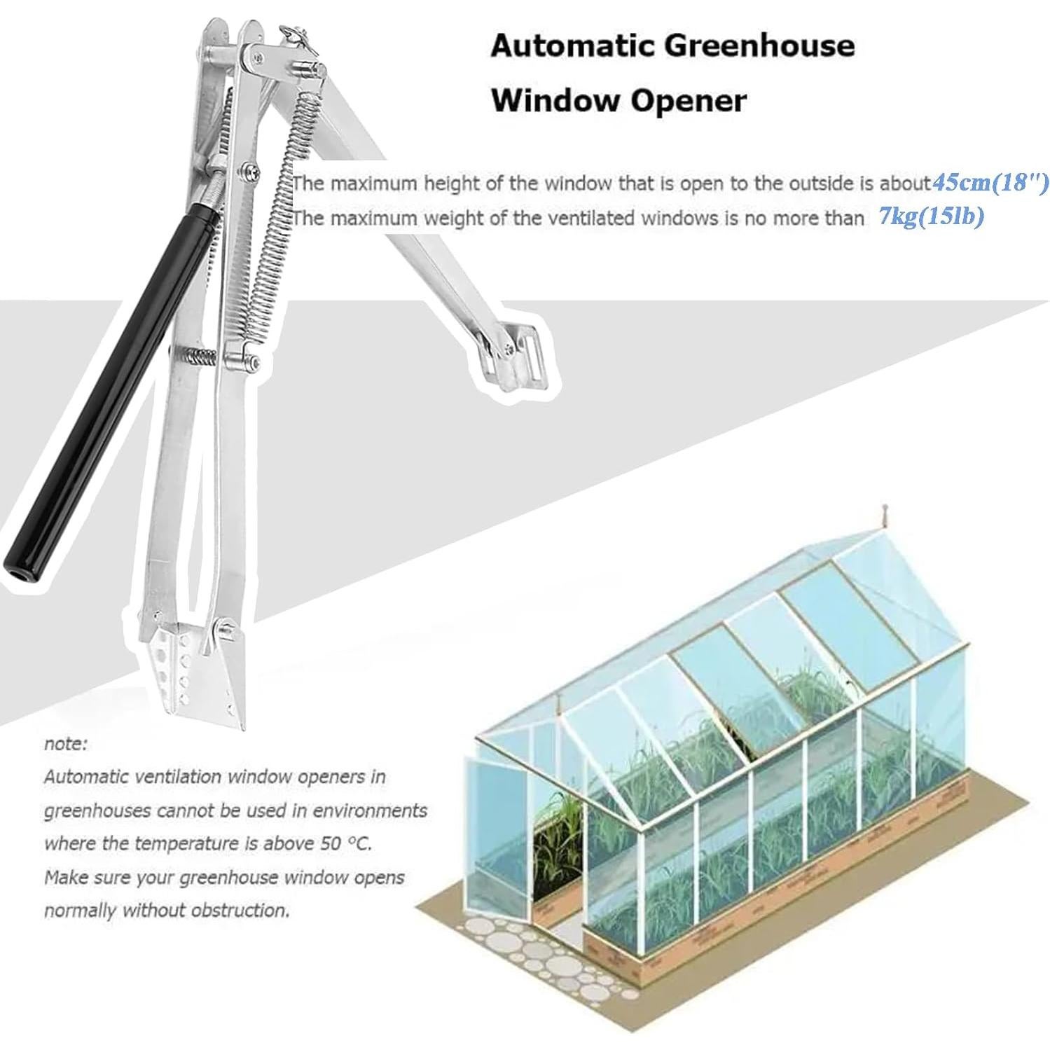 Kit 2 Abridores de Ventana Automáticos Yziixi para Invernadero