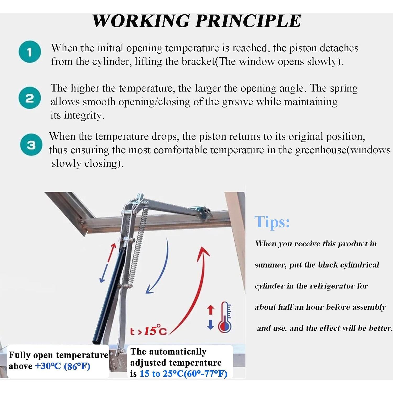 Kit 2 Abridores de Ventana Automáticos Yziixi para Invernadero