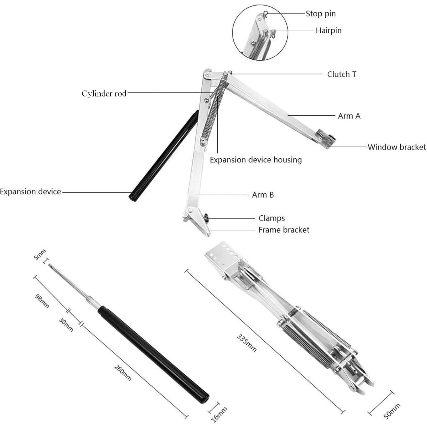 Kit 2 Abridores de Ventana Automáticos Yziixi para Invernadero