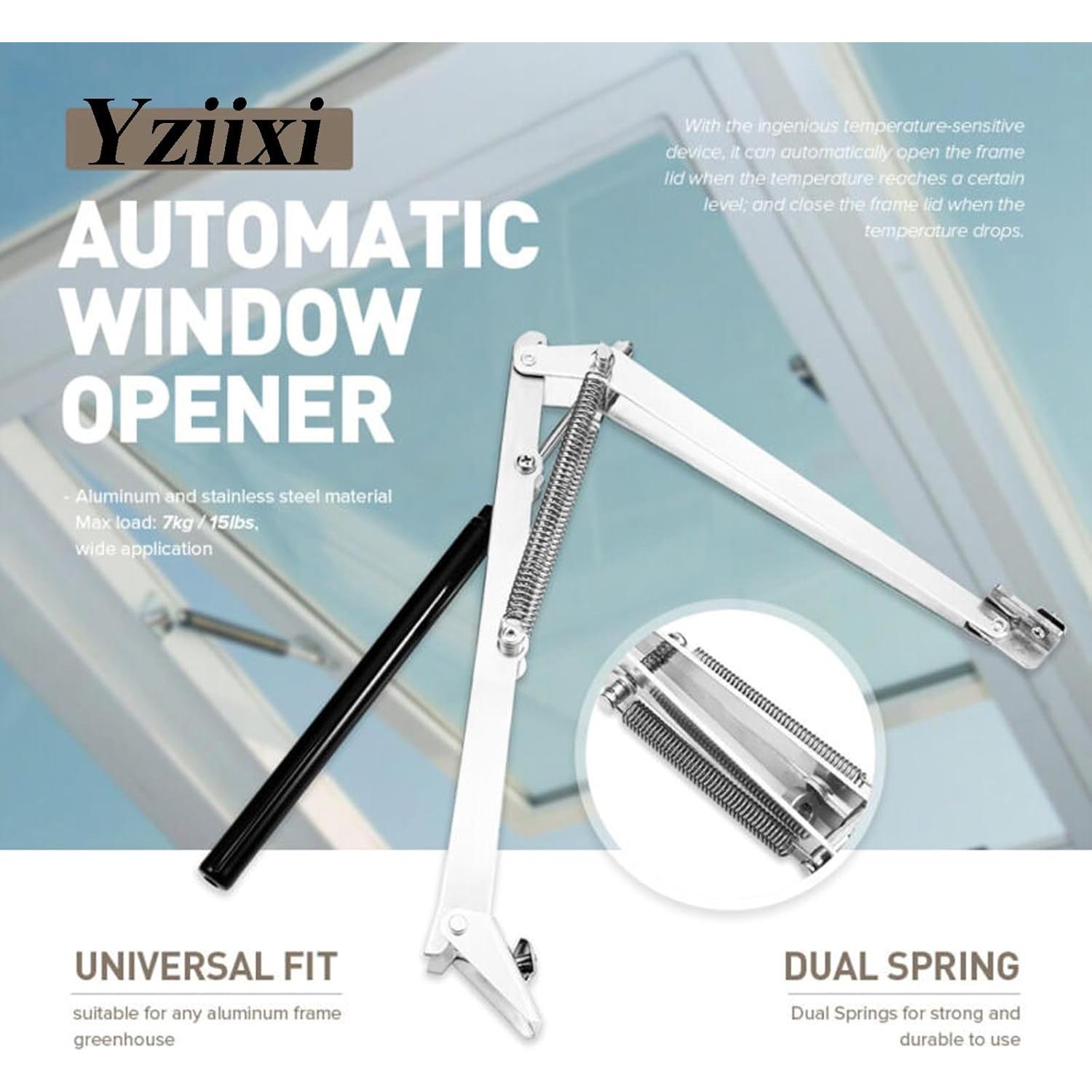 Kit 2 Abridores de Ventana Automáticos Yziixi para Invernadero