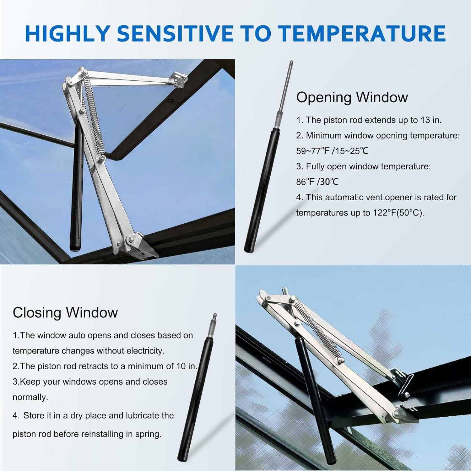 Abridor de Ventana Automático UYGALAXY para Invernadero 7kg