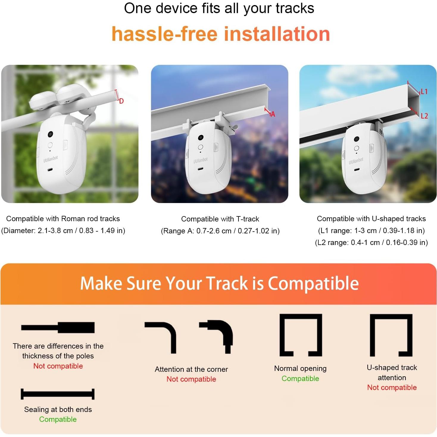 Abridor de Cortinas Automático UUlianbot WF-03 con Control Remoto