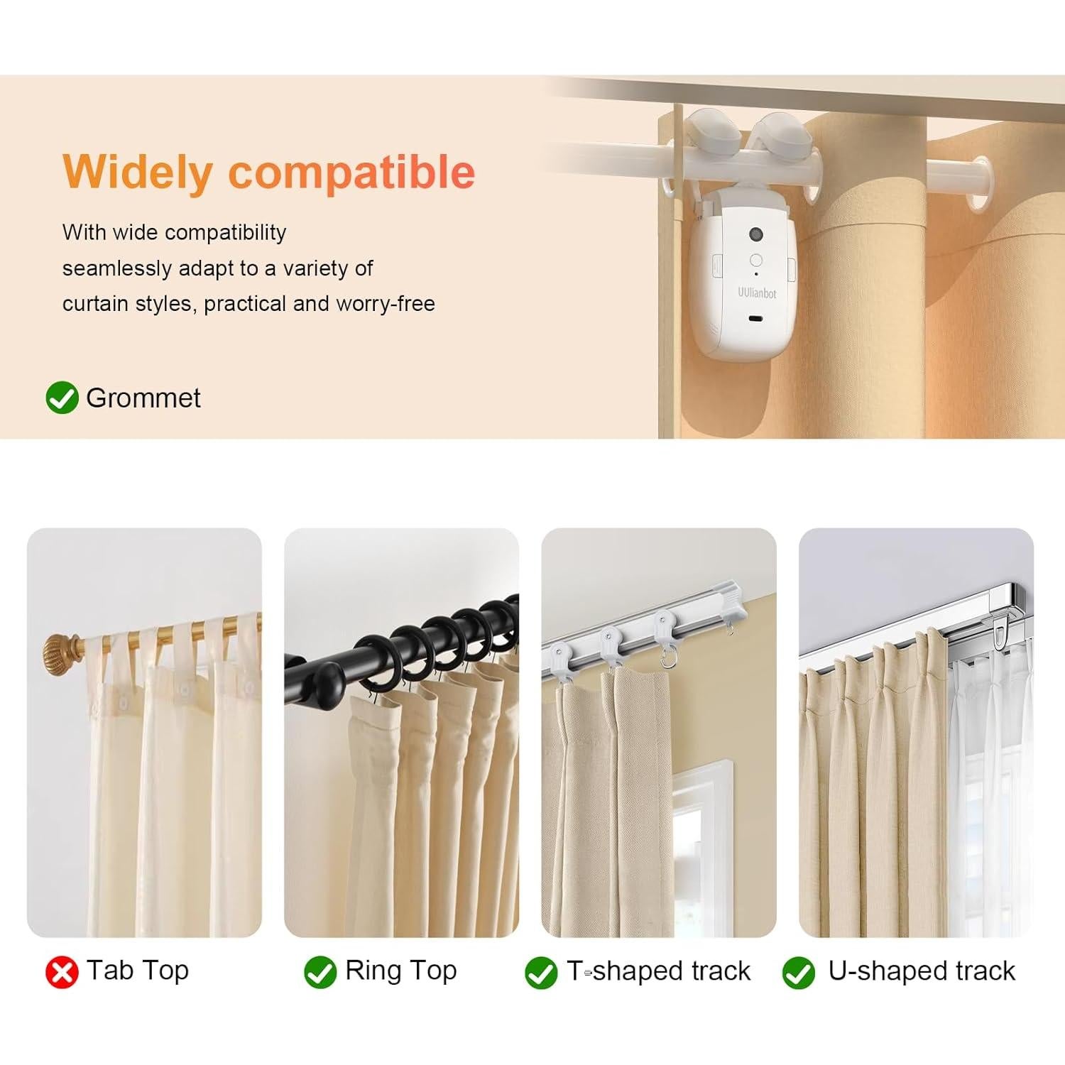 Abridor de Cortinas Automático UUlianbot WF-03 con Control Remoto