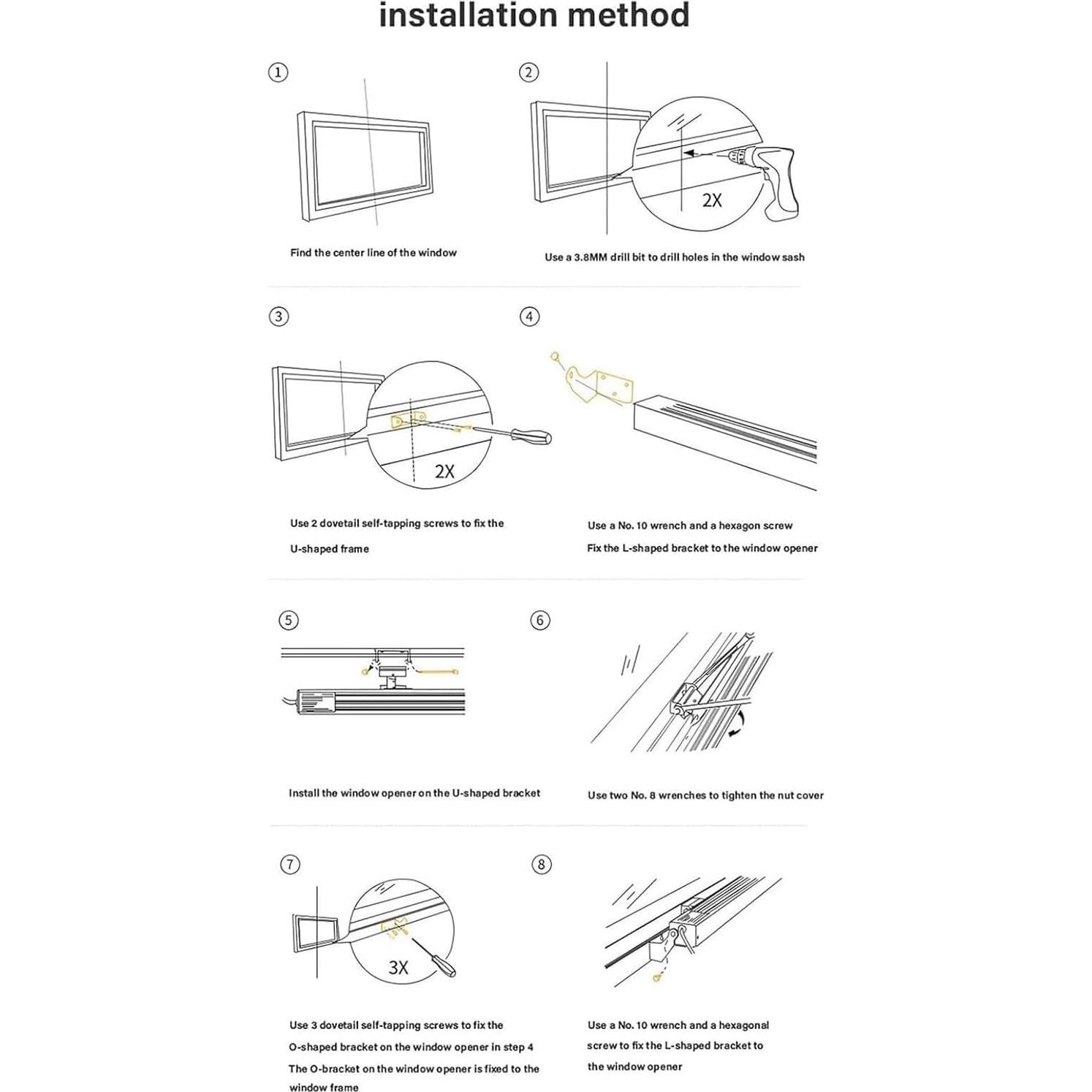Actuador Eléctrico de Ventana de Cadena ZYUIOTHJK 300mm