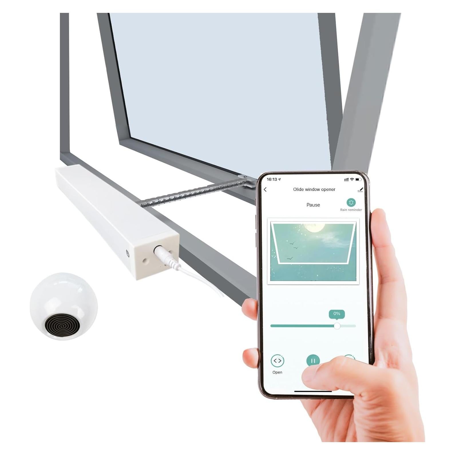 Abridor Automático de Ventanas Eléctrico Olideauto OS1003DC con Sensor de Lluvia