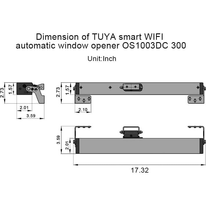 Abridor Automático de Ventanas Eléctrico Olideauto OS1003DC con Sensor de Lluvia
