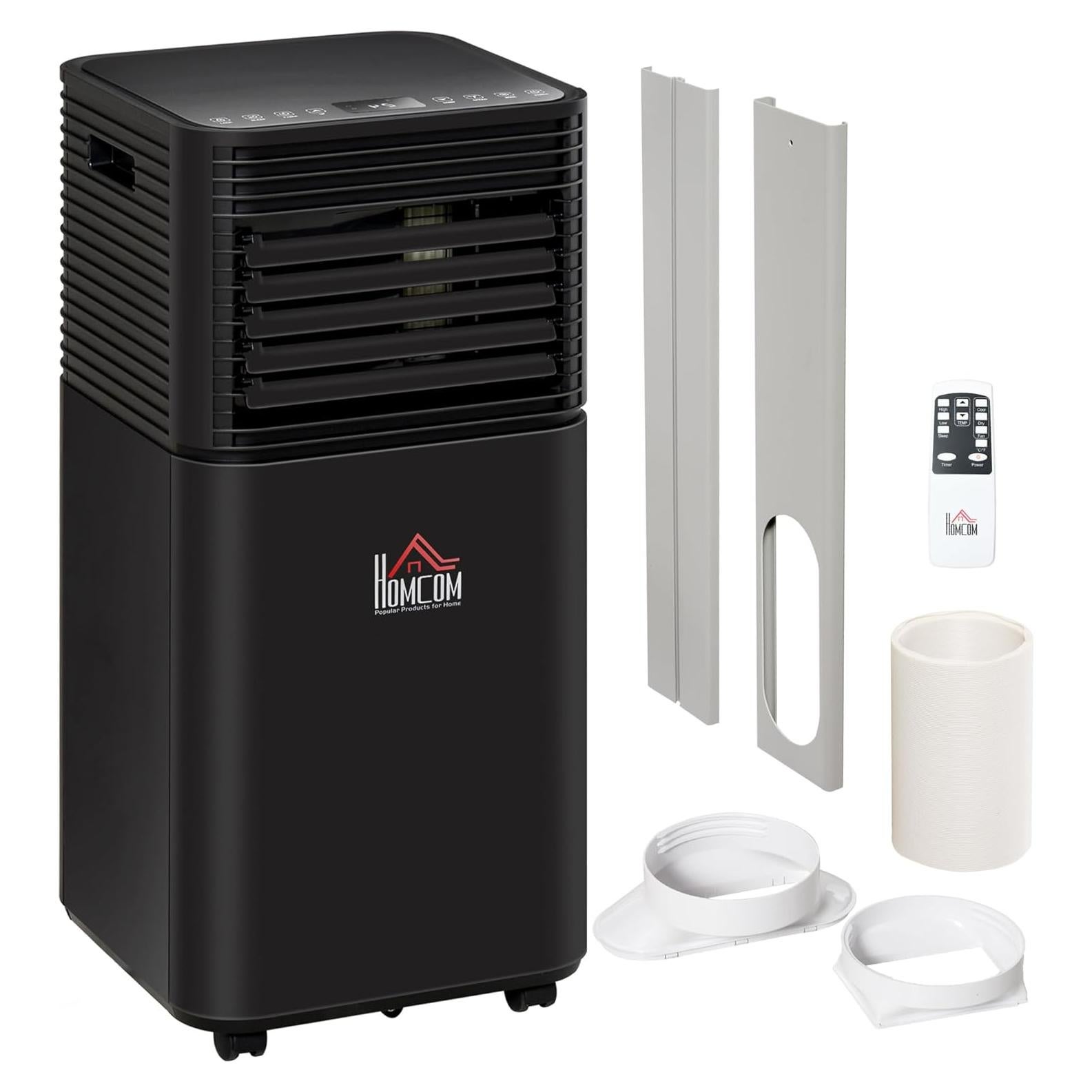 Aire Acondicionado Portátil HOMCOM 8000 BTU 4 en 1 Negro