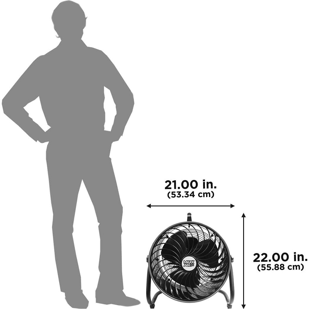 Ventilador de Piso Maxx Air HVFF16T 16" Alta Velocidad Eficiente