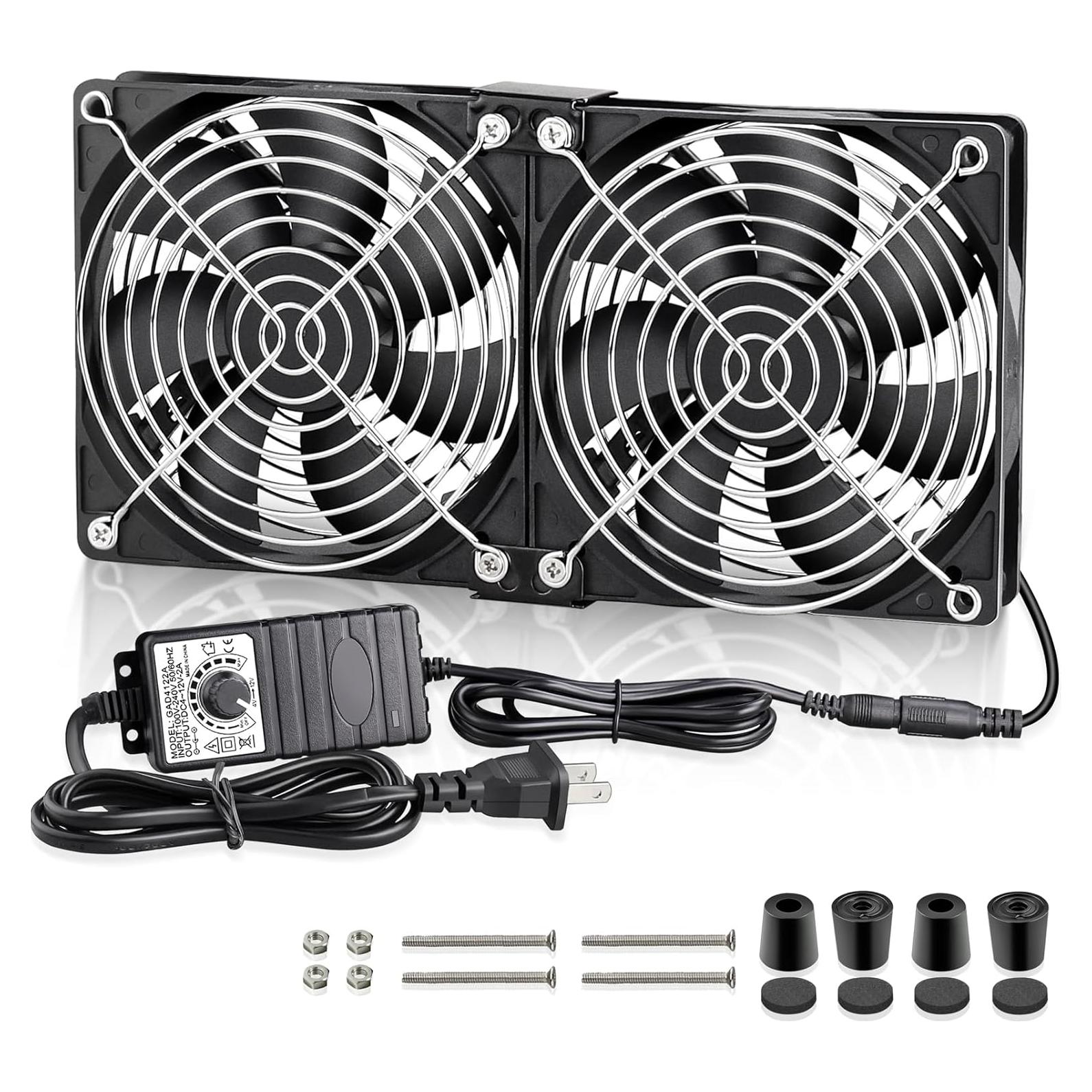 Ventilador de Computadora GDSTIME 2x120mm con Controlador 240V