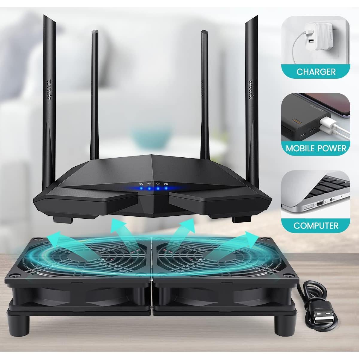 Ventilador USB Wathai 240mm con Controlador de Velocidad