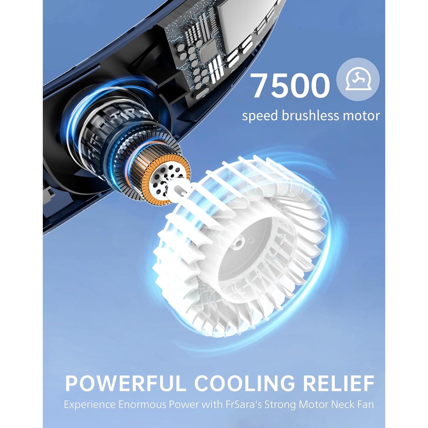 Ventilador de Cuello FrSara S8 Pro Recargable 4000mAh LED