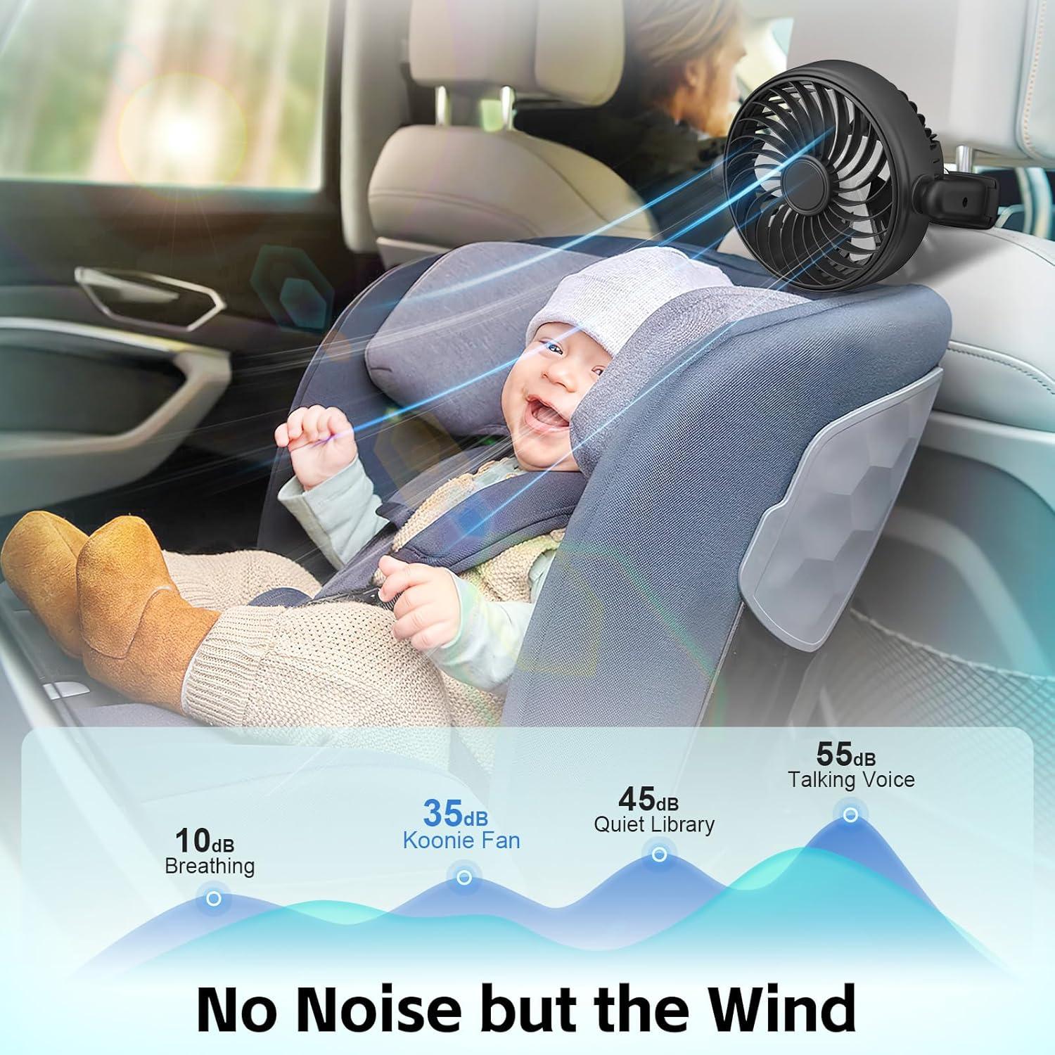 Ventilador Recargable Dealswin para Automóvil 3 Velocidades