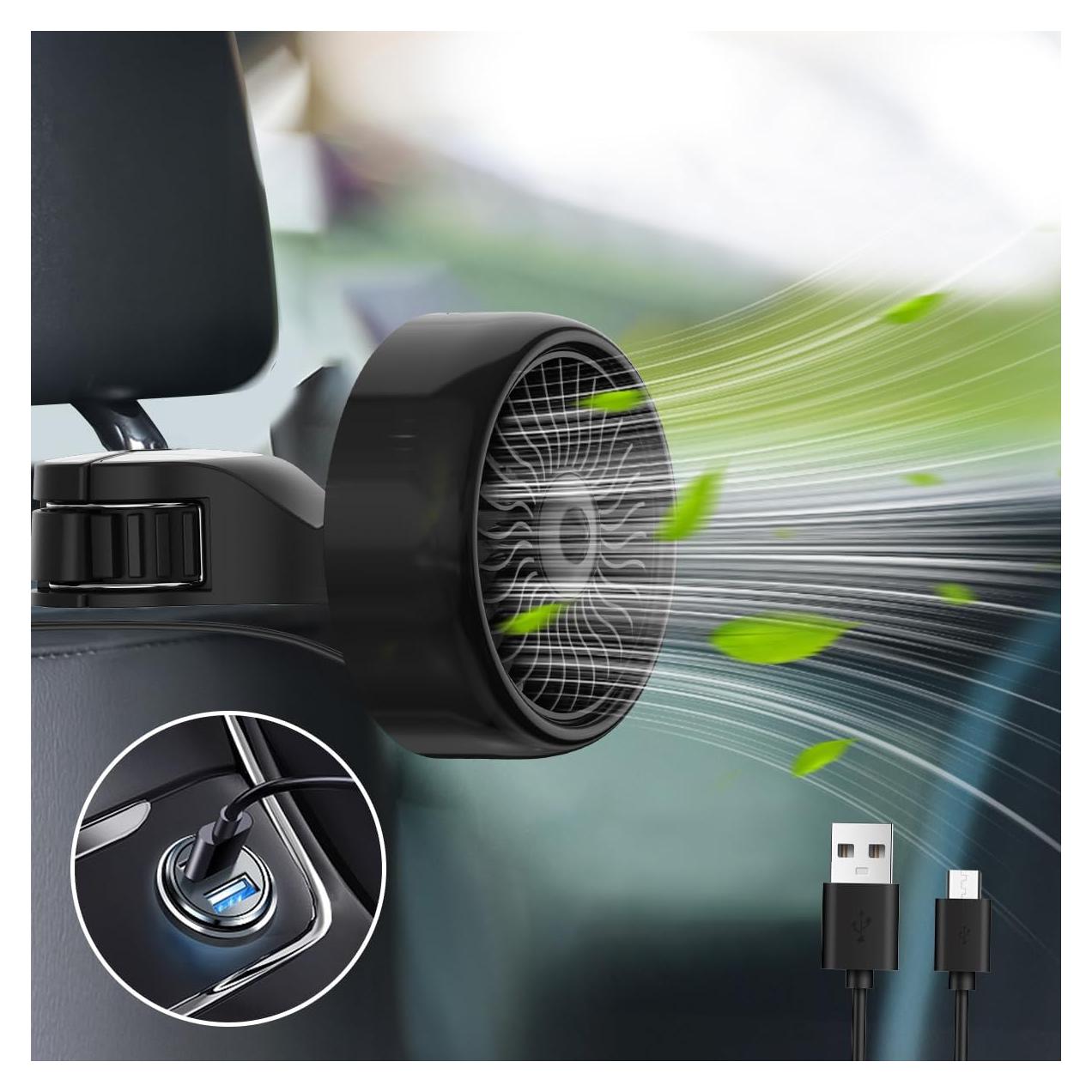 Ventilador de Coche Portátil XTryfun FE052 USB 3 Velocidades