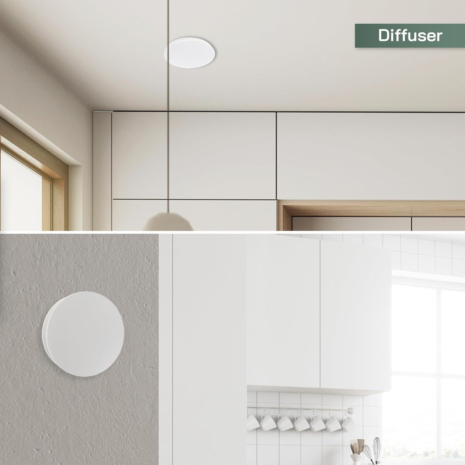 Difusor de Aire Circular 15.24 cm Vent Systems - Plástico Blanco Ajustable