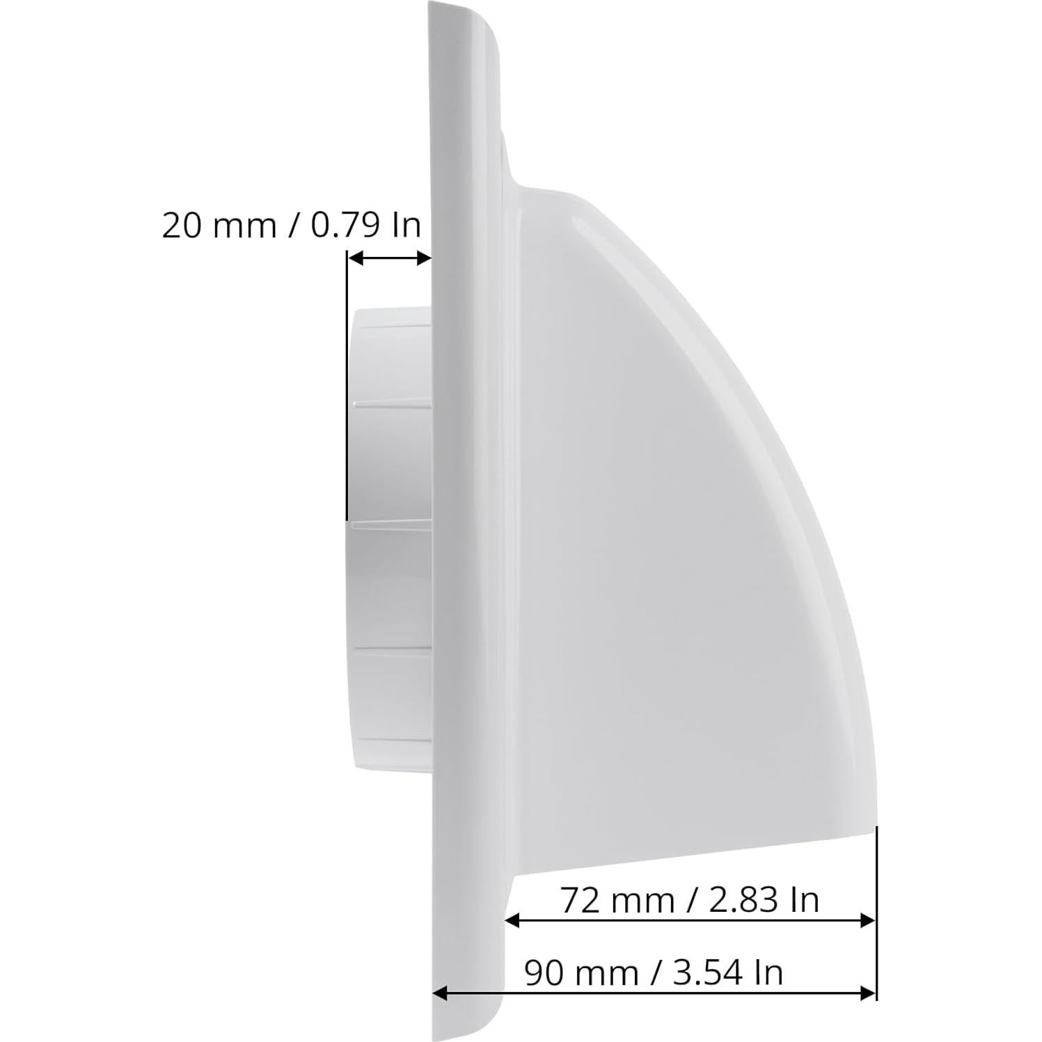 Extractor de Ventilación Awenta 100mm Blanco con Capucha