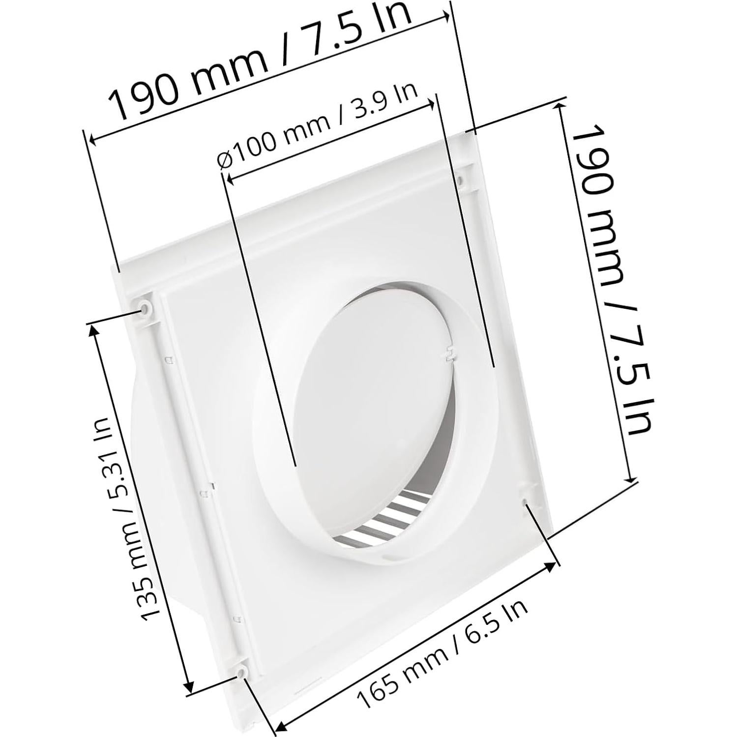 Extractor de Ventilación Awenta 100mm Blanco con Capucha