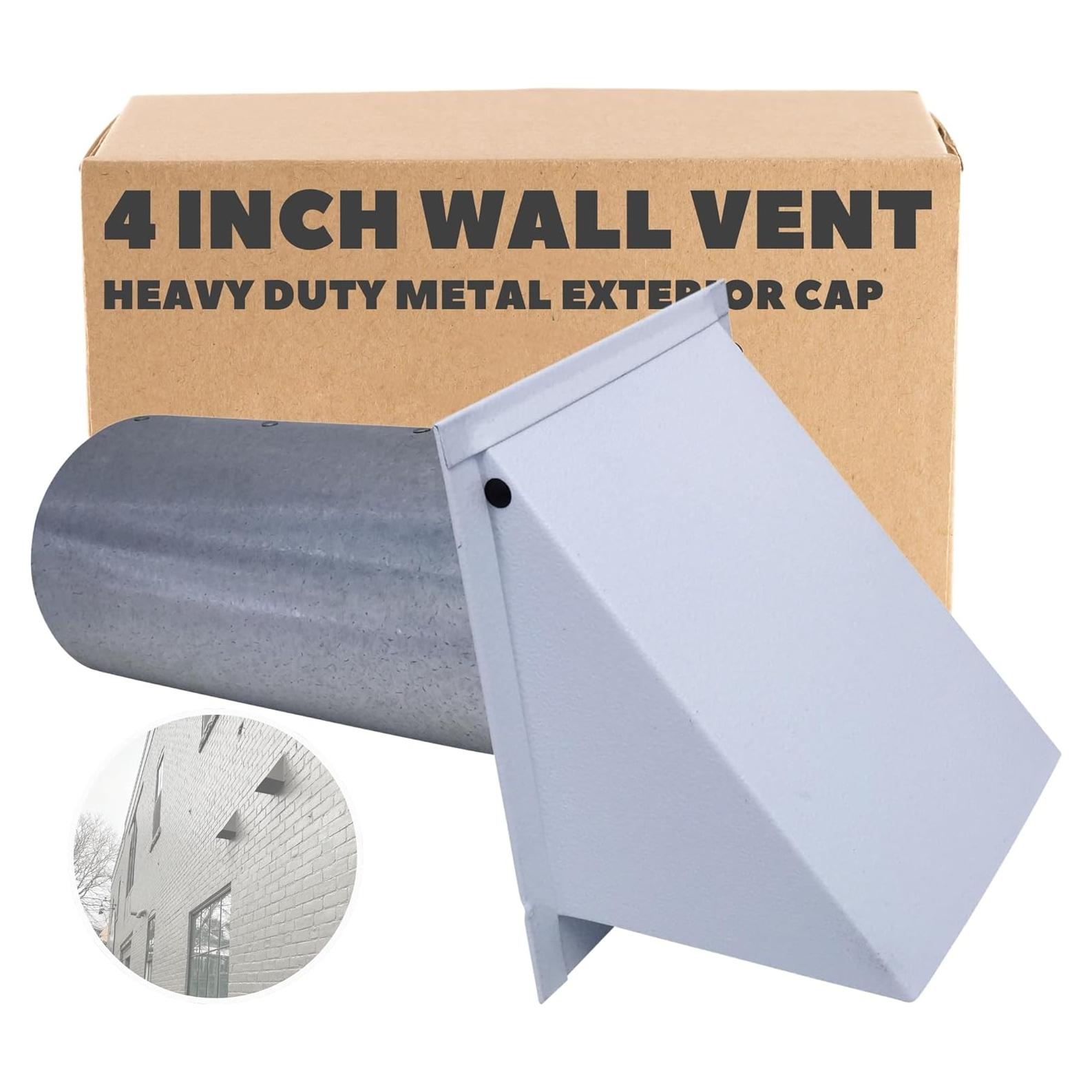 Tapa de Ventilación de Pared Vent Works 10 cm Acero Blanco
