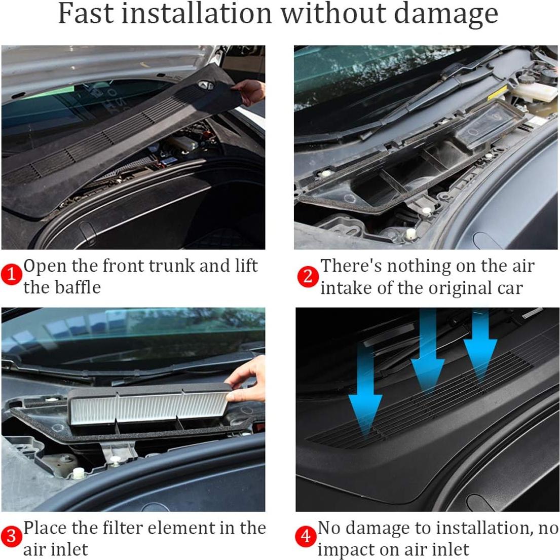 Filtro de aire de entrada Farmogo para Tesla Model 3 2016-2020