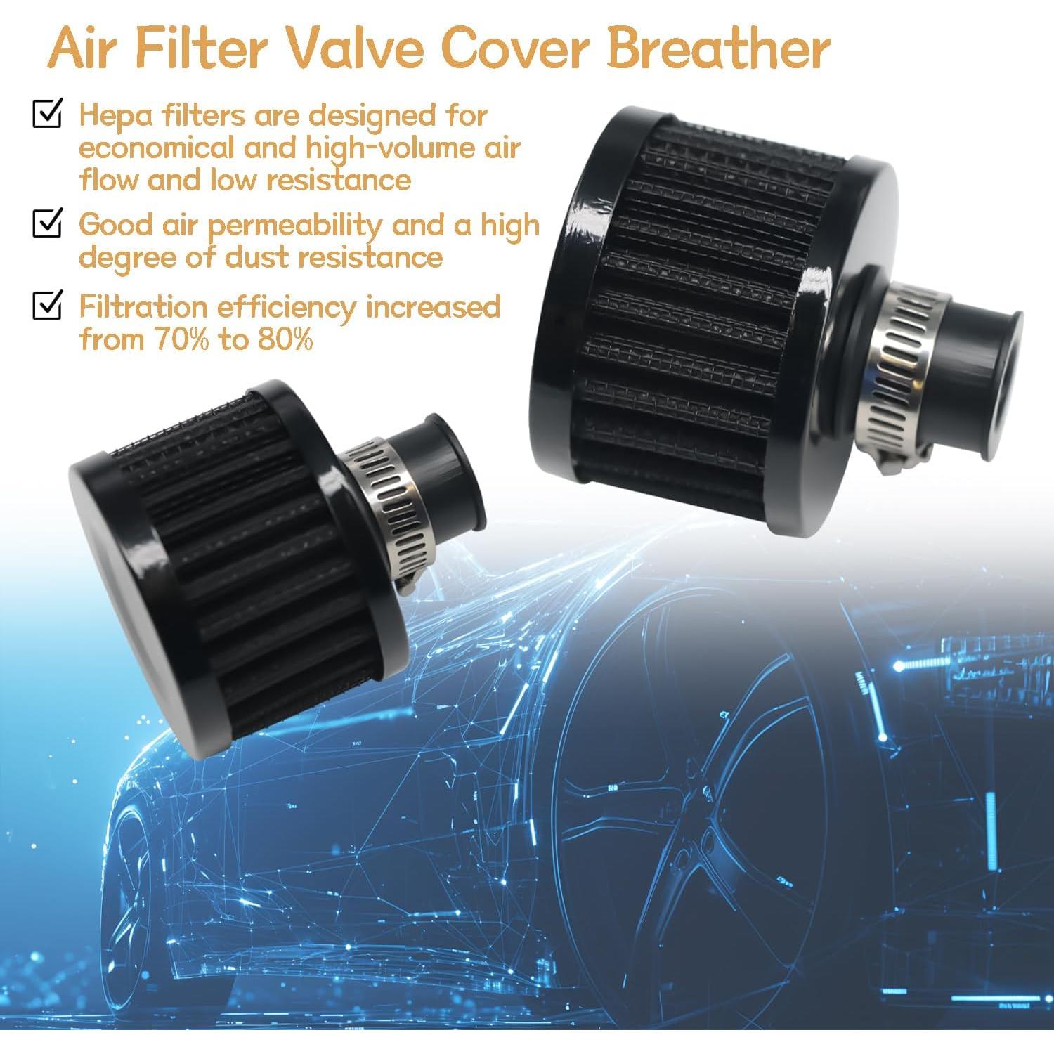 Filtro de Aire 12mm zDwfDc - 4 Piezas para Automóvil y Motocicleta