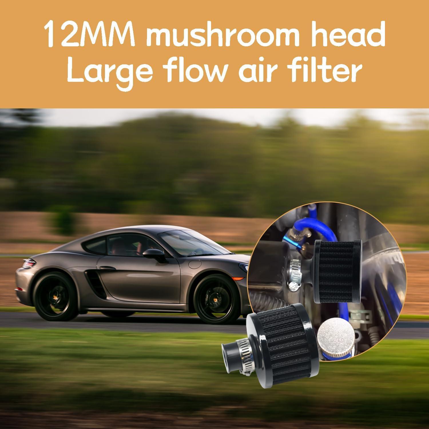 Filtro de Aire 12mm zDwfDc - 4 Piezas para Automóvil y Motocicleta