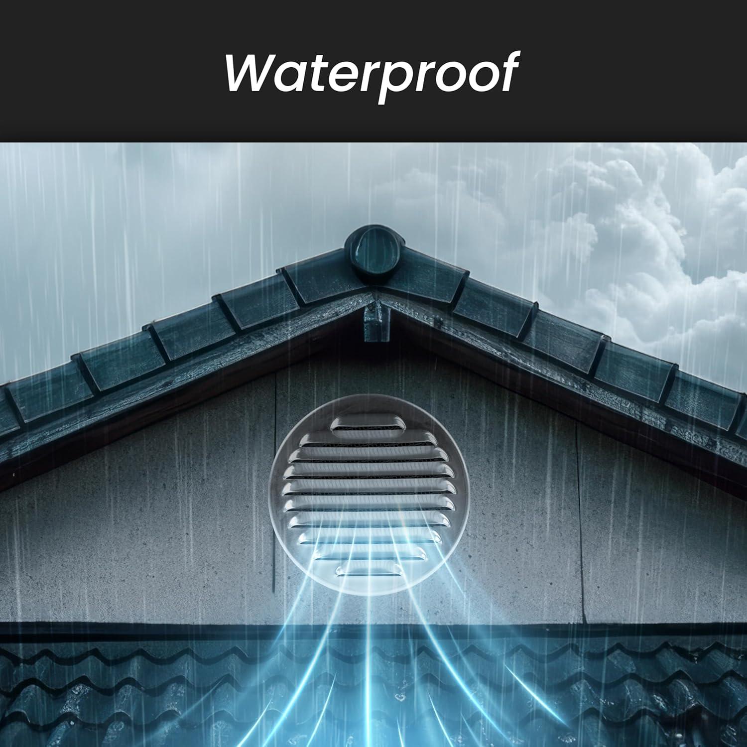 Repa Market 10 Inch Aluminum Louver Vent Cover/Wall or Duct Mount Exhaust and Intake Air Grille with Built-in Steel Mesh Screen/Exterior Duct Termination Vent/Universal Aluminum Soffit Vents