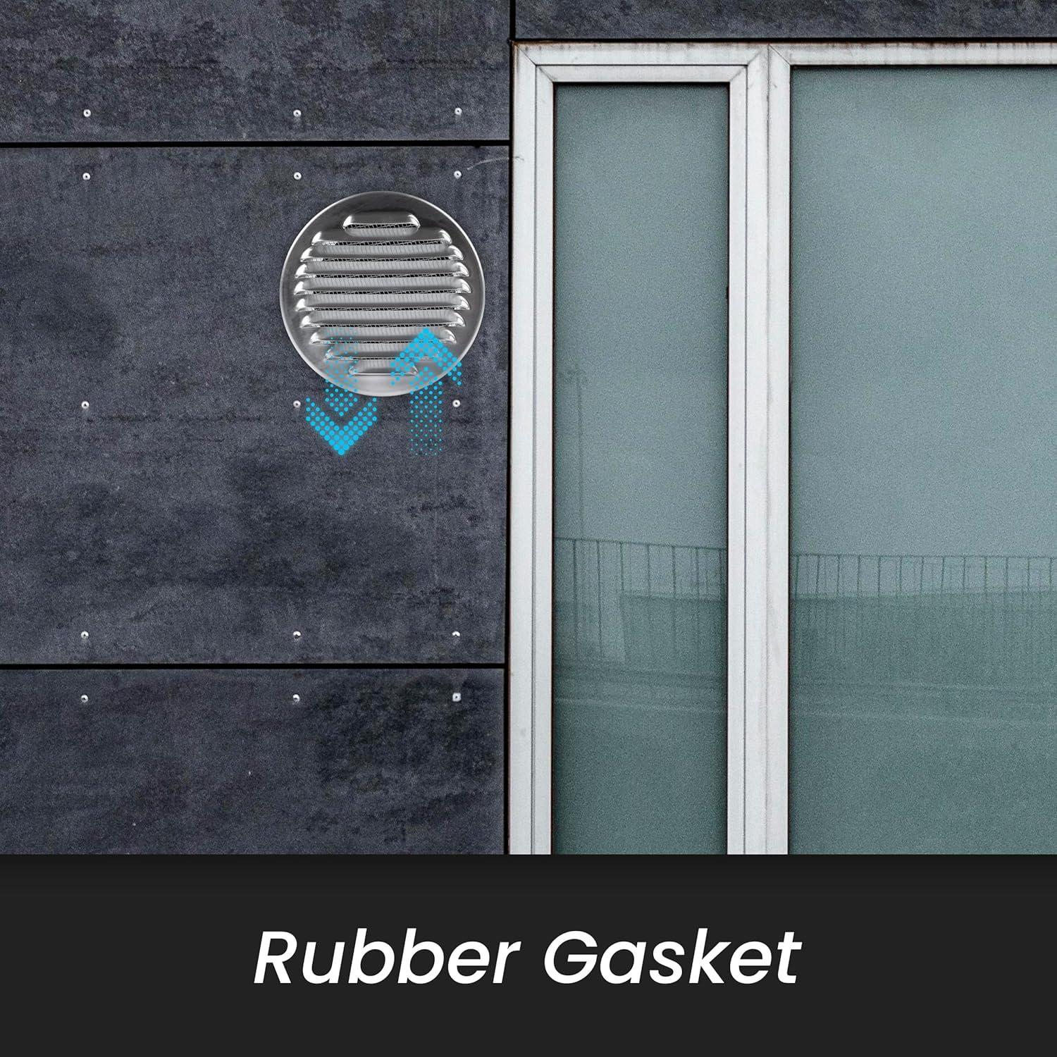 Repa Market 10 Inch Aluminum Louver Vent Cover/Wall or Duct Mount Exhaust and Intake Air Grille with Built-in Steel Mesh Screen/Exterior Duct Termination Vent/Universal Aluminum Soffit Vents