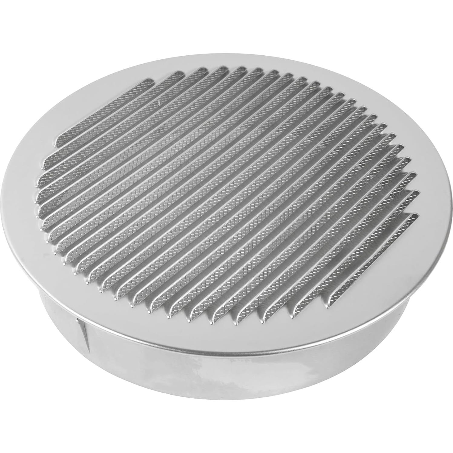 Repa Market 10 Inch Aluminum Louver Vent Cover/Wall or Duct Mount Exhaust and Intake Air Grille with Built-in Steel Mesh Screen/Exterior Duct Termination Vent/Universal Aluminum Soffit Vents