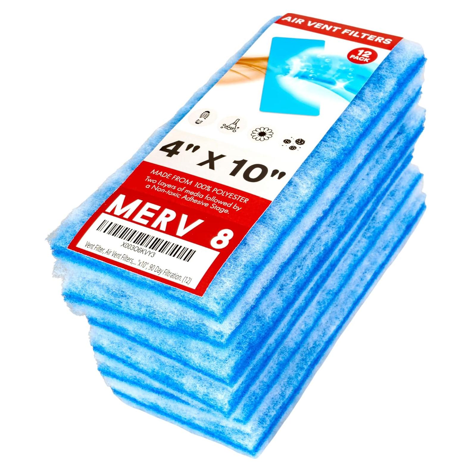 Filtros de Ventilación Northwest Enterprises MERV 8 12 Unidades 10x25.4cm