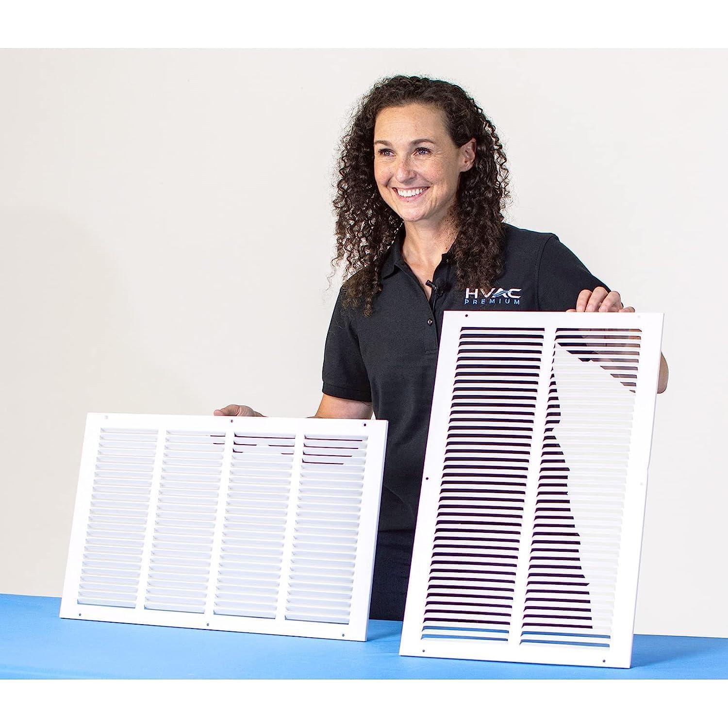 Rejilla de Aire de Retorno HVAC Premium 10x10 cm Blanca