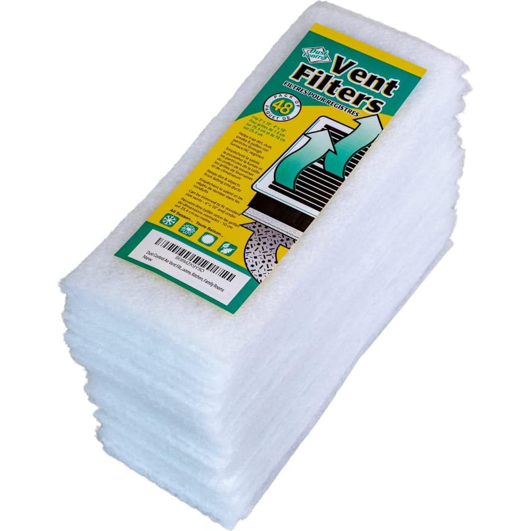 Filtros de Ventilación Todo Limpio 48 Piezas 10x25 cm