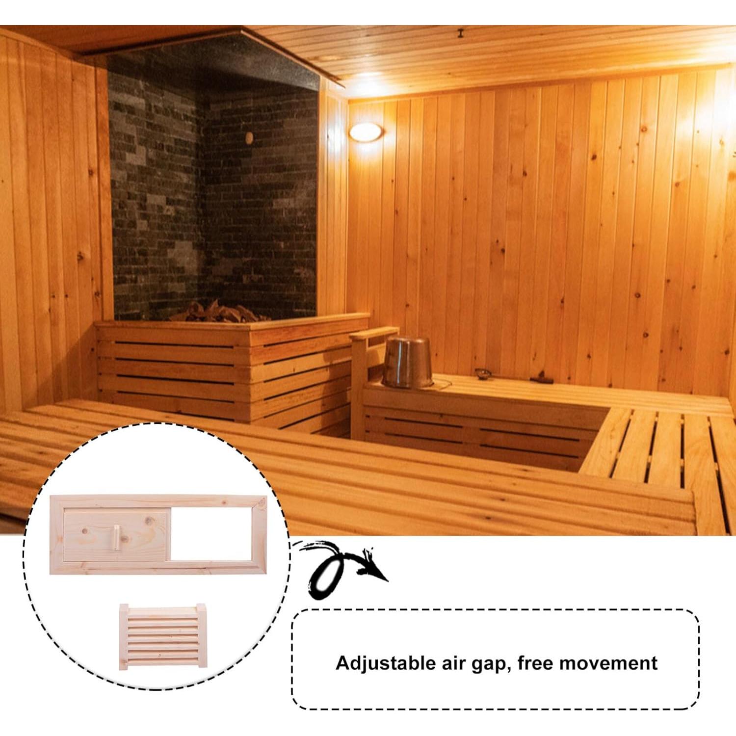 Panel de Ventilación de Sauna Veemoon 34x12.5cm Madera Beige