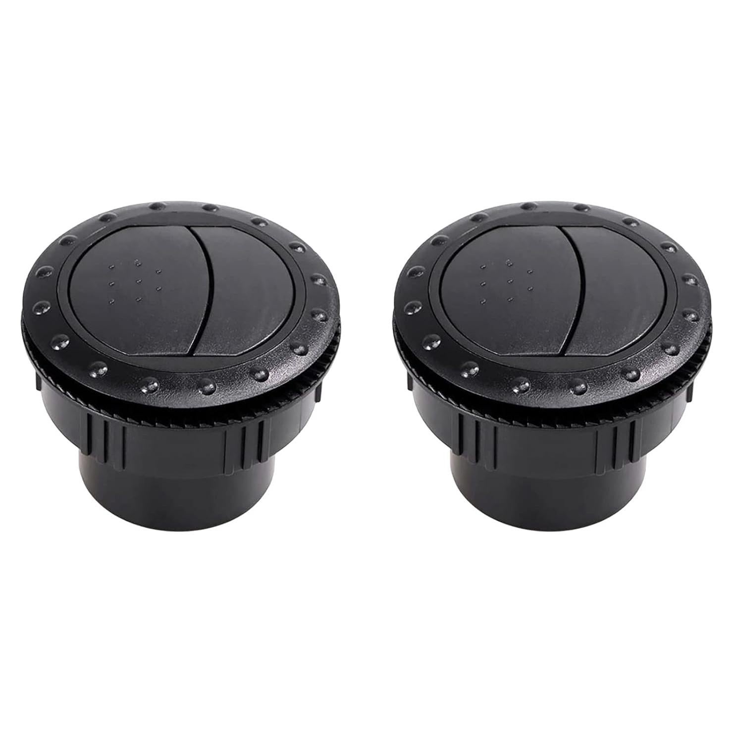 Deflector de Aire Acondicionado ALEOED 60mm 2 Piezas Negro