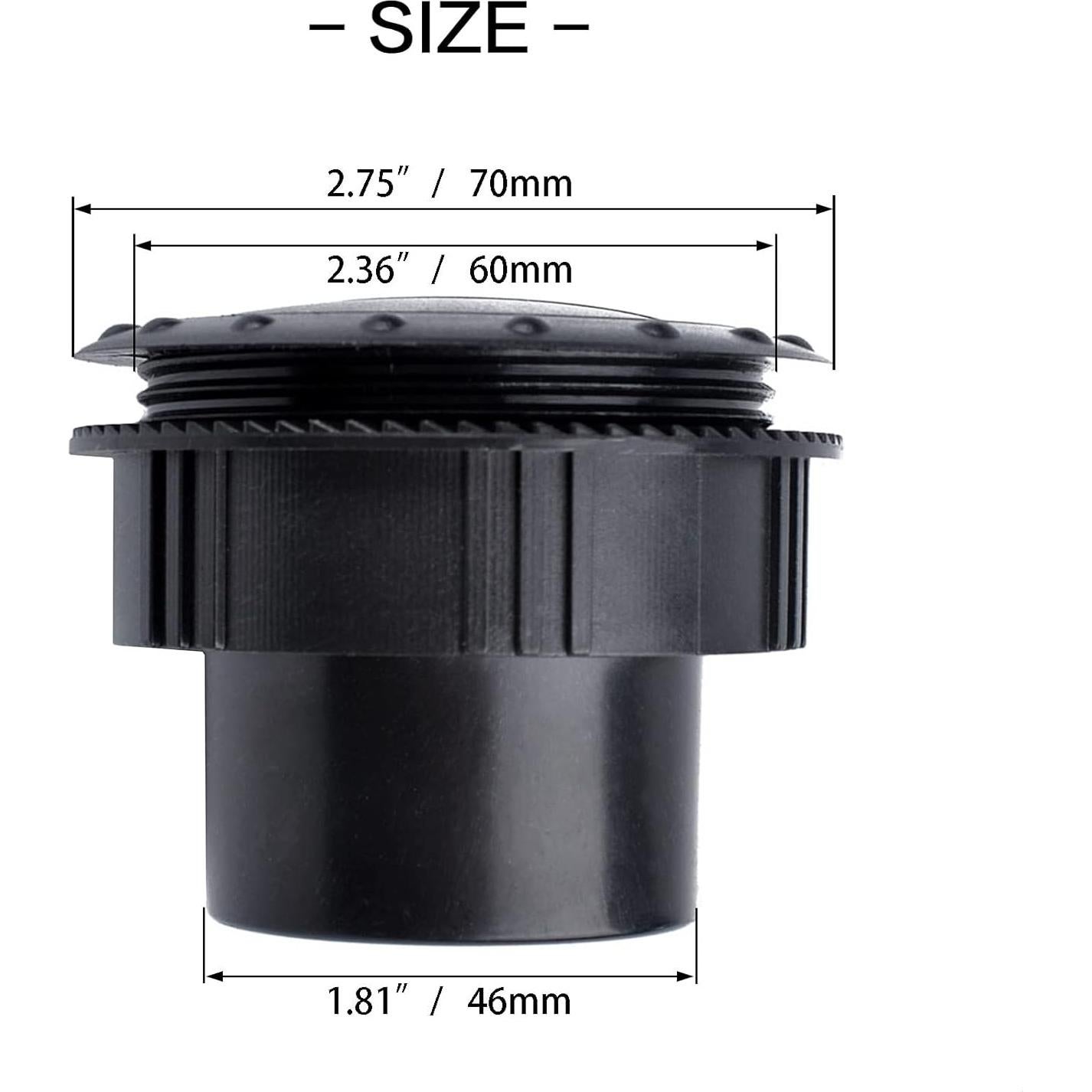 Deflector de Aire Acondicionado ALEOED 60mm 2 Piezas Negro