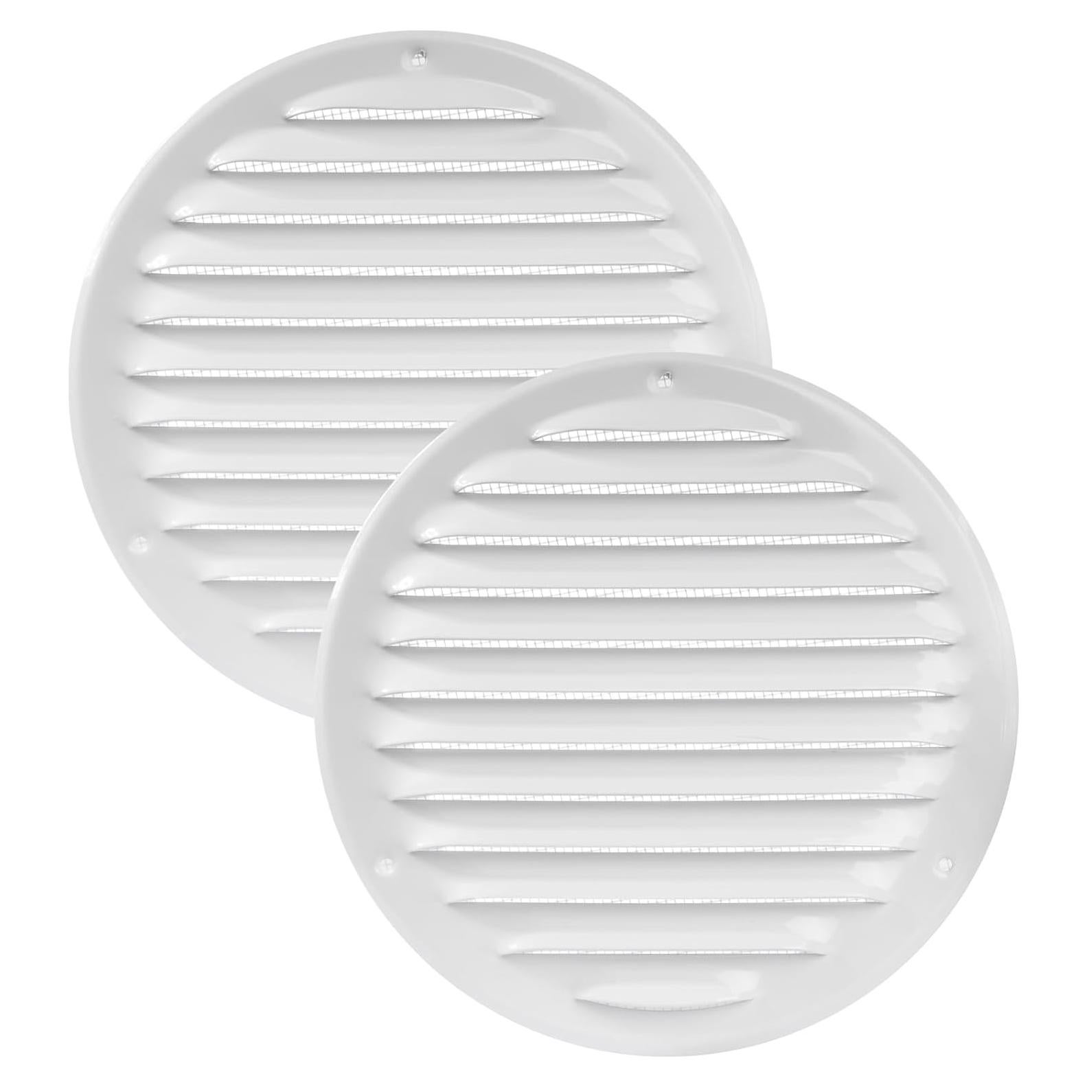 Rejilla de Ventilación Redonda 6" Vent Systems - Paquete de 2 - Blanco