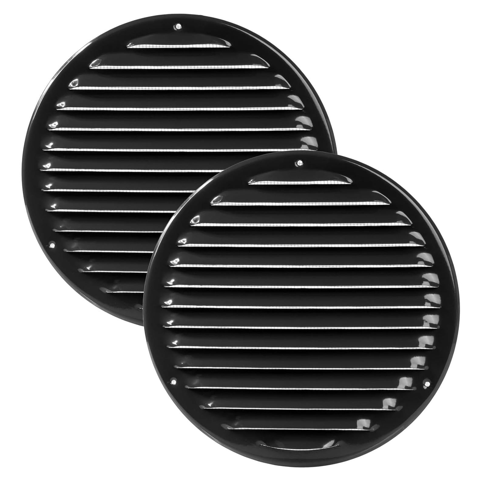 Cubierta de Ventilación Redonda Vent Systems 8" Negra - Paquete de 2