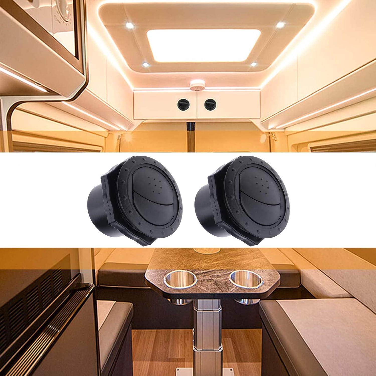 Deflector de Aire Acondicionado 2 Pcs YOUNGKY-S Negro 60mm