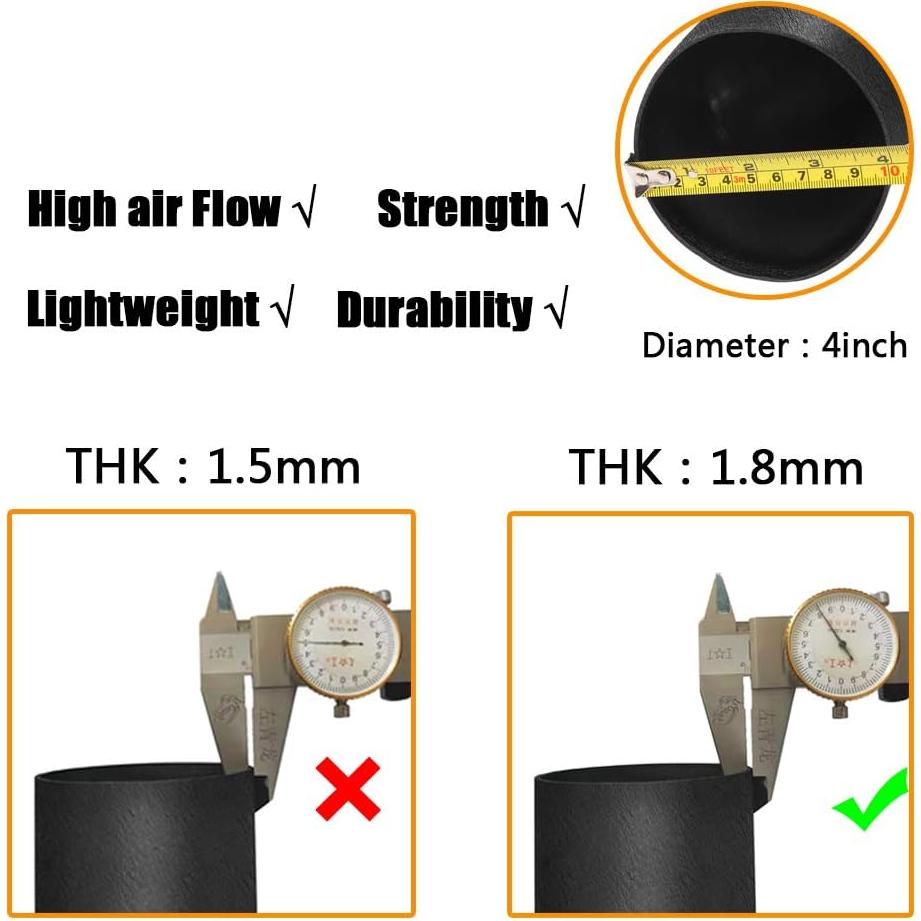 Kit de Entrada de Aire Frío MOOSUN 4" con Filtro para GMC y Chevy