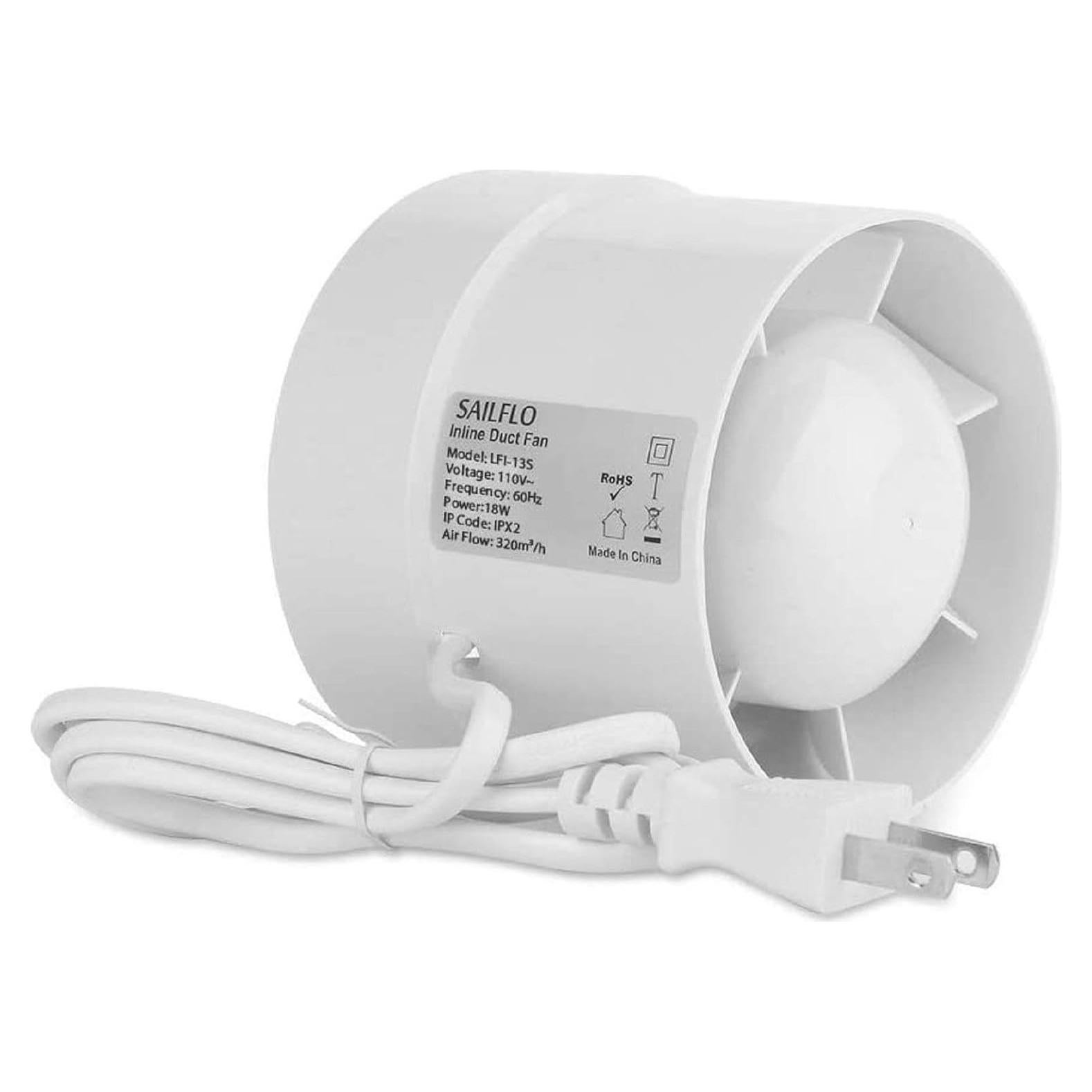 Ventilador de Conducto SAILFLO 100mm 12W 2400RPM Blanco