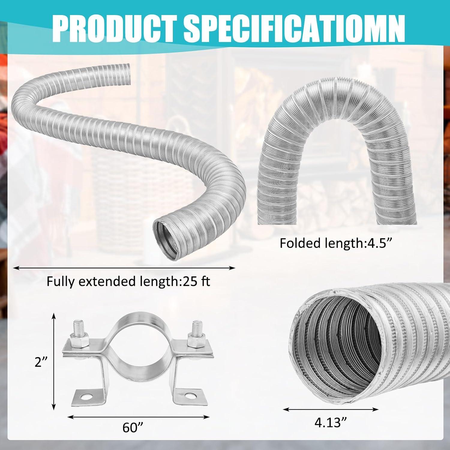 Kit de Aire Exterior Zonon para Estufas de Pellets 2" x 152.4 cm